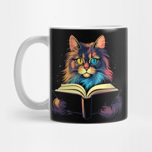 Somali Cat Reads Book Mug